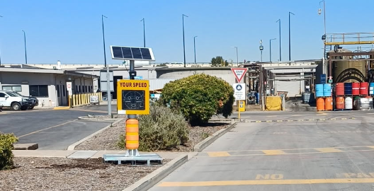 With Reflective Pole Mount